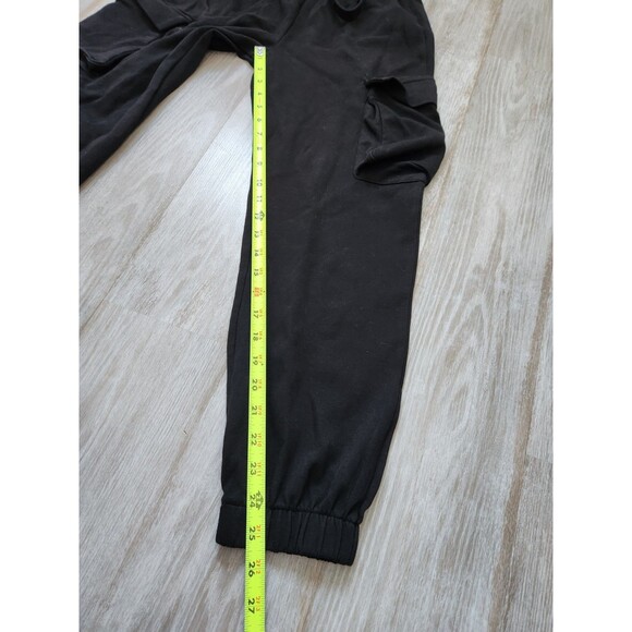 Zara Cargo Joggers Black Drawstring Tapered Leg Stretch Womens Sz S EUC - Picture 9 of 10